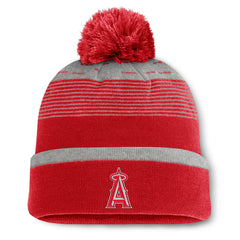 Los Angeles Angels Fanatics Fundamental Gradient Cuffed Knit Hat with Pom - Red Hats