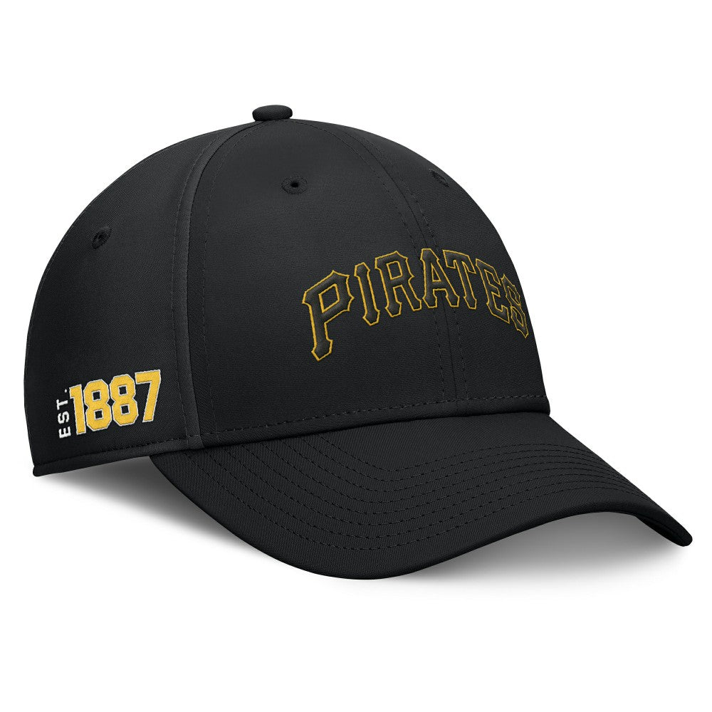 Pittsburgh Pirates Fanatics Fundamental Tag Flex Hat - Black Hats