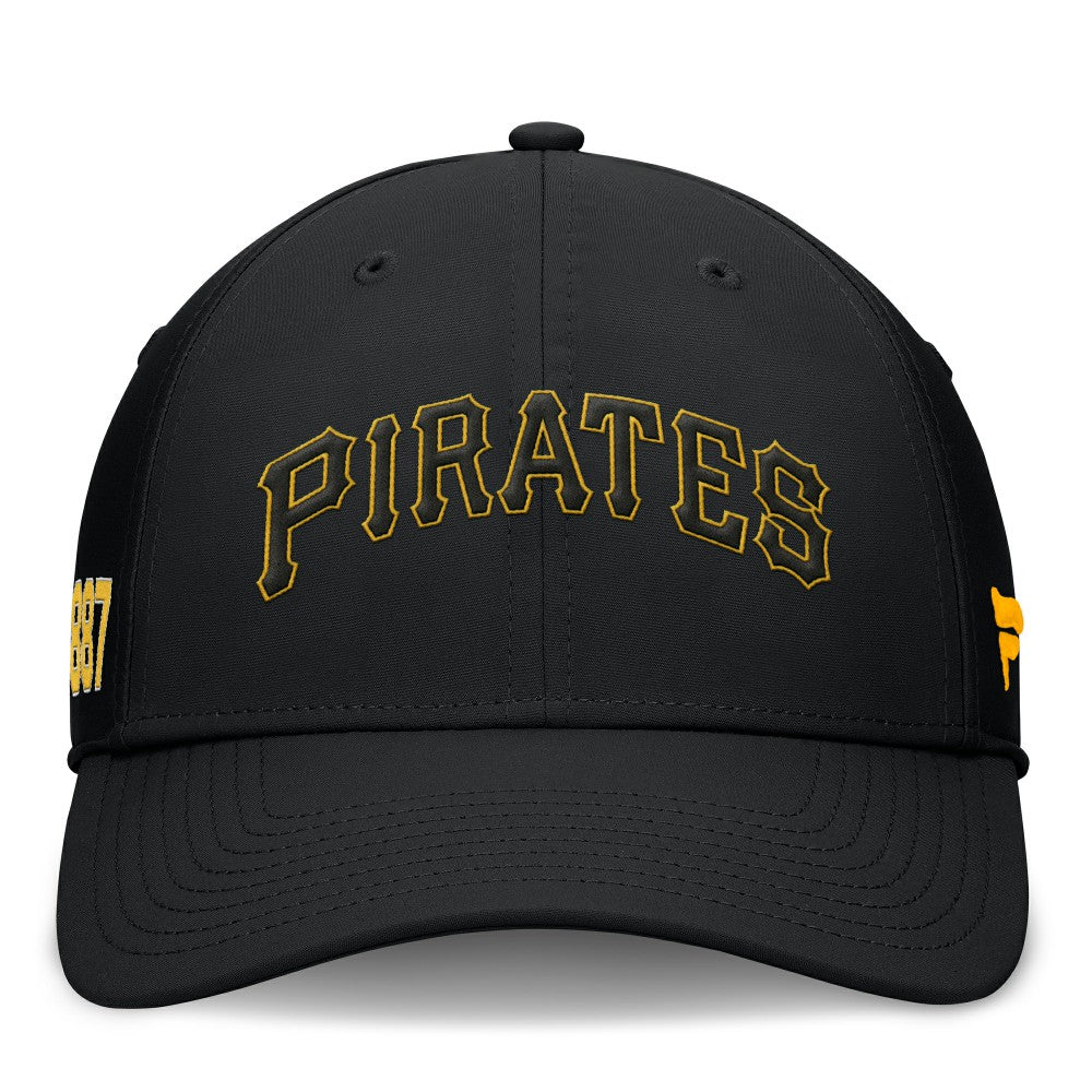 Pittsburgh Pirates Fanatics Fundamental Tag Flex Hat - Black Hats