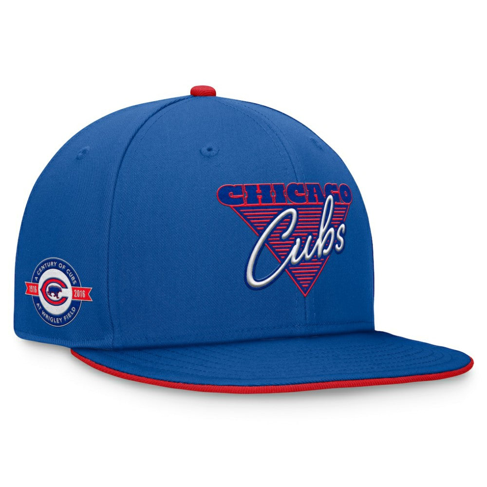 Chicago Cubs Fanatics Fundamental Tri-Script Fitted Hat - Royal Hats