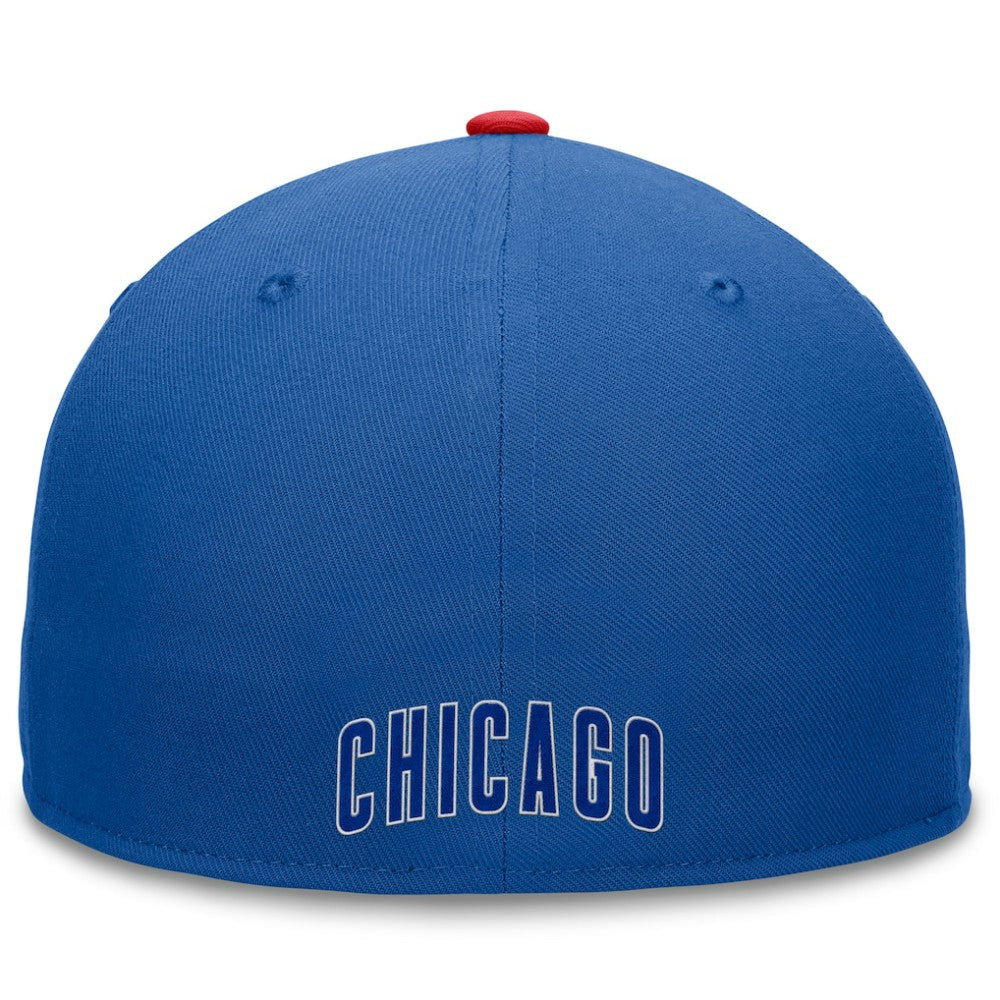Chicago Cubs Fanatics Fundamental Tri-Script Fitted Hat - Royal Hats