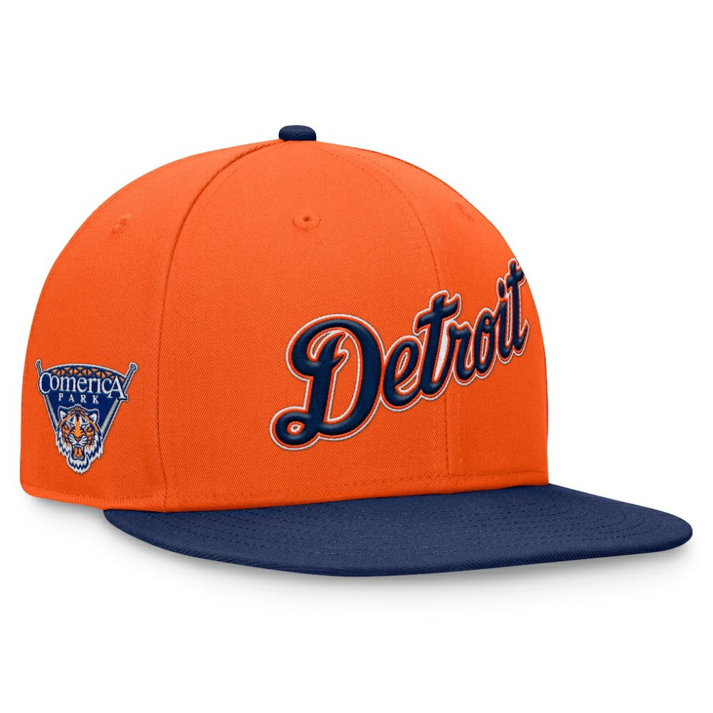 Detroit Tigers Fanatics Fundamental Two-Tone Fitted Hat - Orange Hats