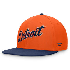 Detroit Tigers Fanatics Fundamental Two-Tone Fitted Hat - Orange Hats