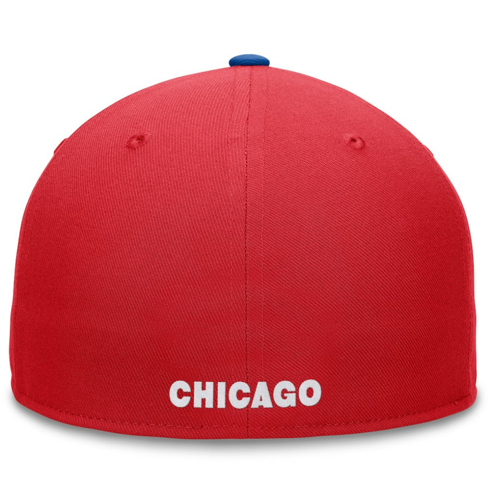 Chicago Cubs Fanatics Fundamental Two-Tone Fitted Hat - Red Hats