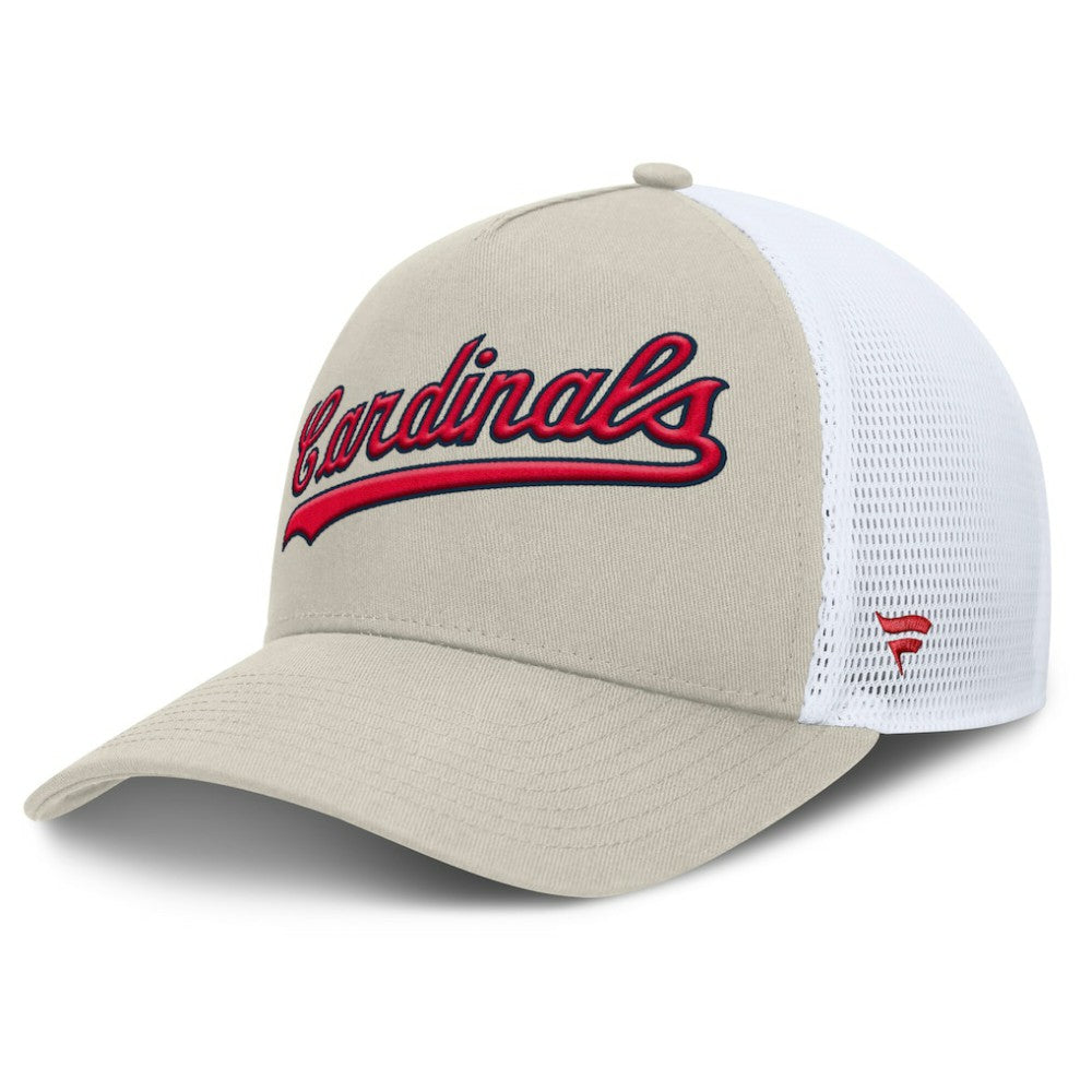 St. Louis Cardinals Fanatics Heritage Light Khaki A-Frame Adjustable Hat - Khaki Hats