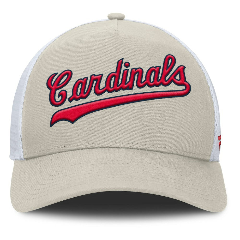 St. Louis Cardinals Fanatics Heritage Light Khaki A-Frame Adjustable Hat - Khaki Hats