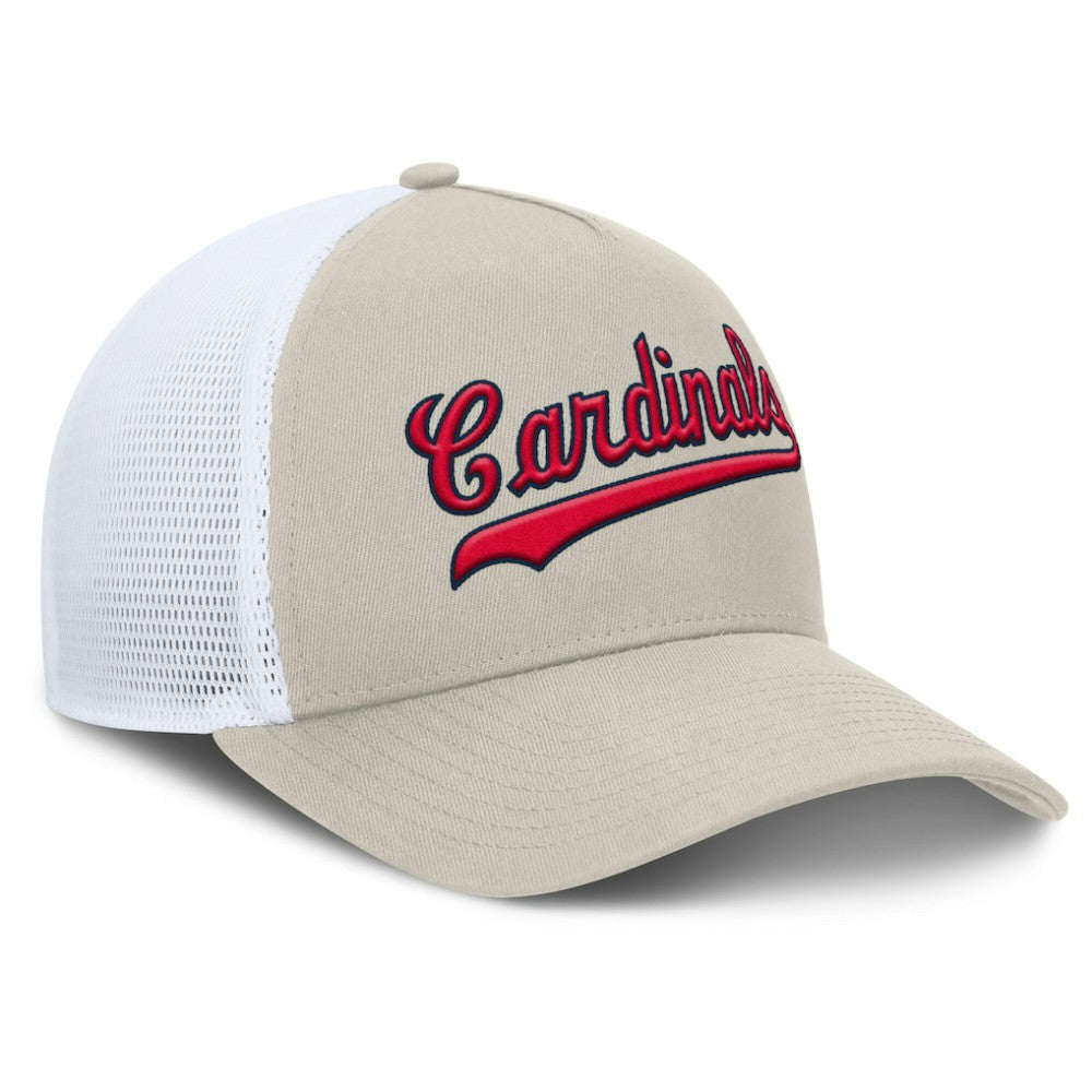 St. Louis Cardinals Fanatics Heritage Light Khaki A-Frame Adjustable Hat - Khaki Hats
