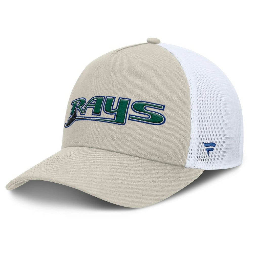 Tampa Bay Rays Fanatics Heritage Light Khaki A-Frame Adjustable Hat - Khaki Hats