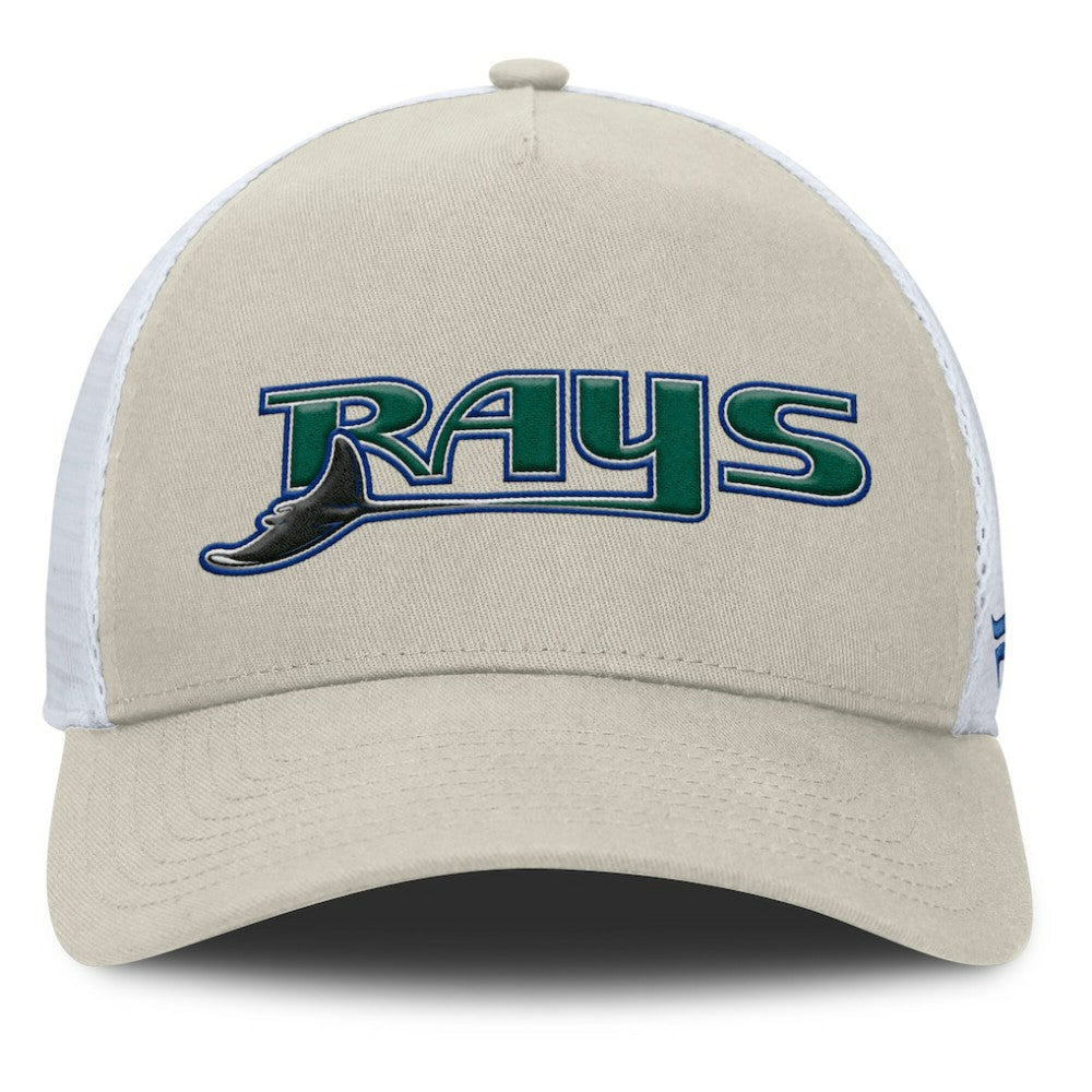 Tampa Bay Rays Fanatics Heritage Light Khaki A-Frame Adjustable Hat - Khaki Hats