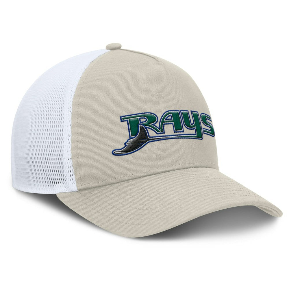 Tampa Bay Rays Fanatics Heritage Light Khaki A-Frame Adjustable Hat - Khaki Hats