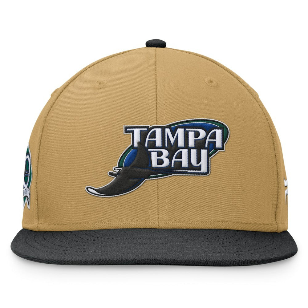 Tampa Bay Rays Fanatics  Heritage Two-Tone Fitted Hat - Khaki/Black Hats