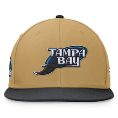 Tampa Bay Rays Fanatics  Heritage Two-Tone Fitted Hat - Khaki/Black Hats