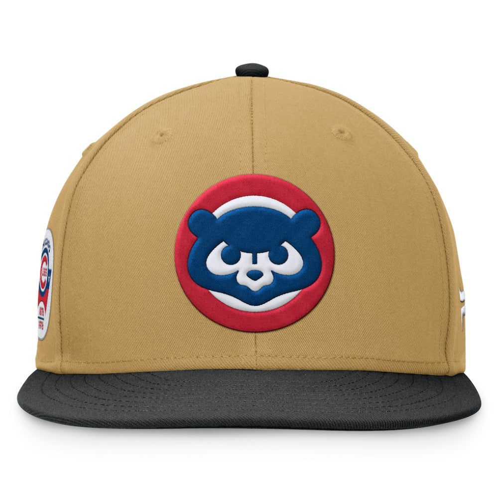 Chicago Cubs Fanatics  Heritage Two-Tone Fitted Hat - Khaki/Black Hats
