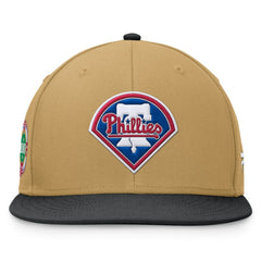 Philadelphia Phillies Fanatics  Heritage Two-Tone Fitted Hat - Khaki/Black Hats