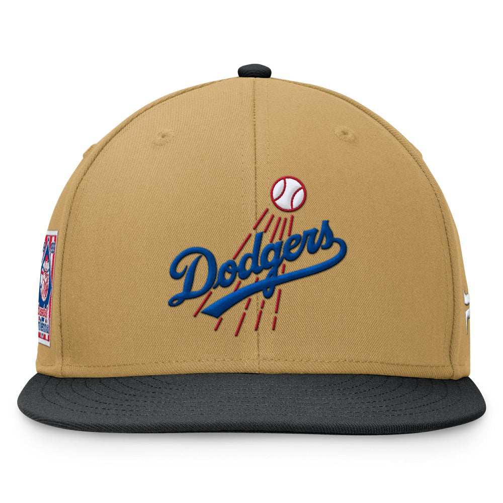 Los Angeles Dodgers Fanatics  Heritage Two-Tone Fitted Hat - Khaki/Black Hats