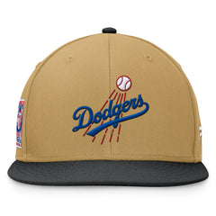 Los Angeles Dodgers Fanatics  Heritage Two-Tone Fitted Hat - Khaki/Black Hats