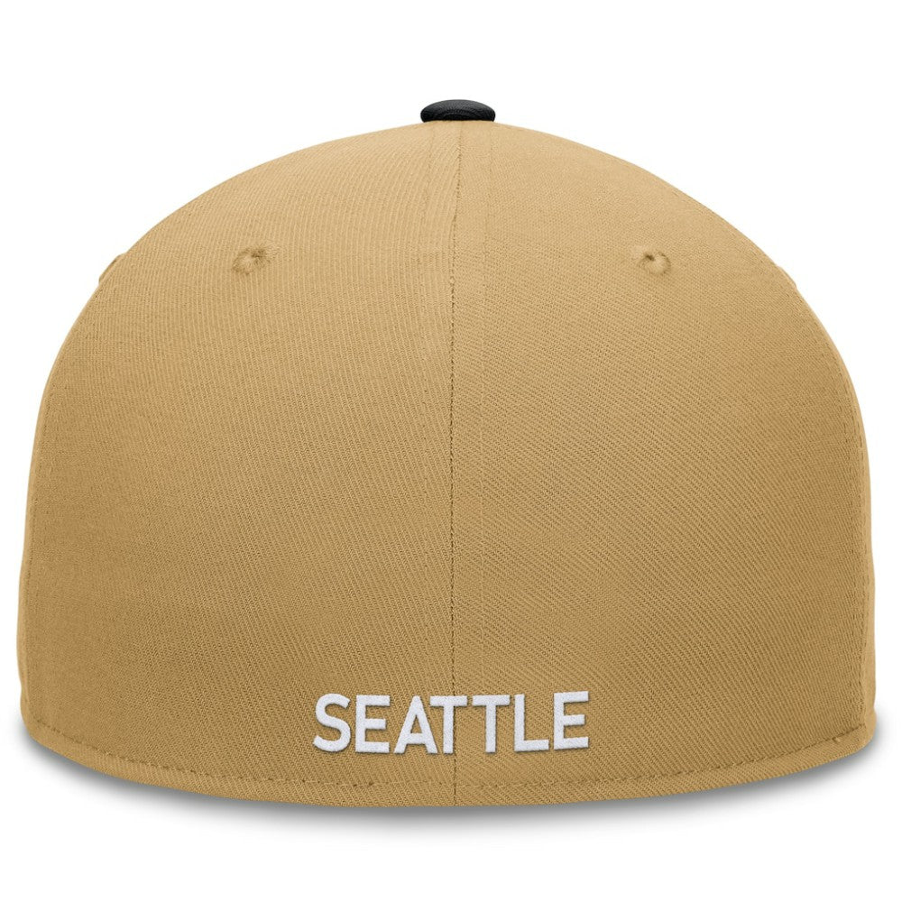 Seattle Mariners Fanatics  Heritage Two-Tone Fitted Hat - Khaki/Black Hats