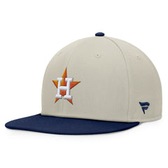 Houston Astros Fanatics Team Two-Tone Snapback Hat - Khaki/Navy Hats