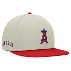 Los Angeles Angels Fanatics Team Two-Tone Snapback Hat - Khaki/Red Hats
