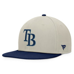 Tampa Bay Rays Fanatics Team Two-Tone Snapback Hat - Khaki/Navy Hats