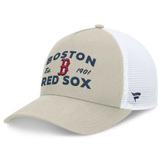 Boston Red Sox Fanatics A-Frame Trucker Adjustable Hat - Stone Hats