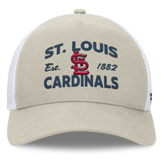 St. Louis Cardinals Fanatics A-Frame Trucker Adjustable Hat - Stone Hats