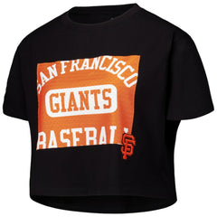 San Francisco Giants Pro Standard Women's Made To Play Boxy Cropped T-Shirt - Black T-shirts