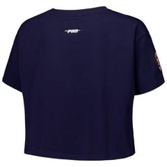 Houston Astros Pro Standard Women's Made To Play Boxy Cropped T-Shirt - Navy T-shirts