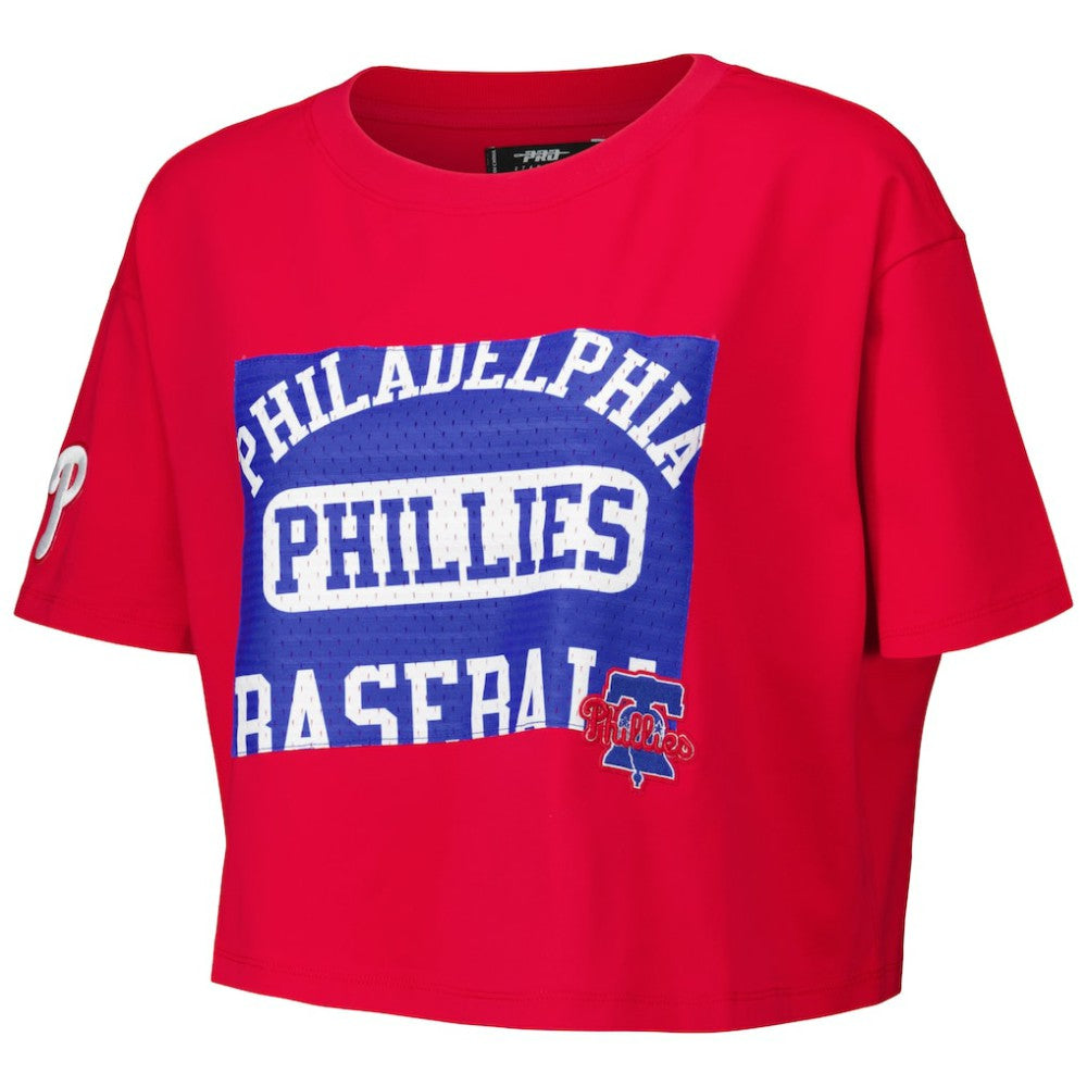 Philadelphia Phillies Pro Standard Women's Made To Play Boxy Cropped T-Shirt - Red T-shirts
