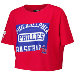 Philadelphia Phillies Pro Standard Women's Made To Play Boxy Cropped T-Shirt - Red T-shirts