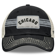 Chicago White Sox Fanatics  Heritage Stripe Trucker Adjustable Hat - Black/Natural Hats
