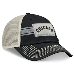 Chicago White Sox Fanatics  Heritage Stripe Trucker Adjustable Hat - Black/Natural Hats