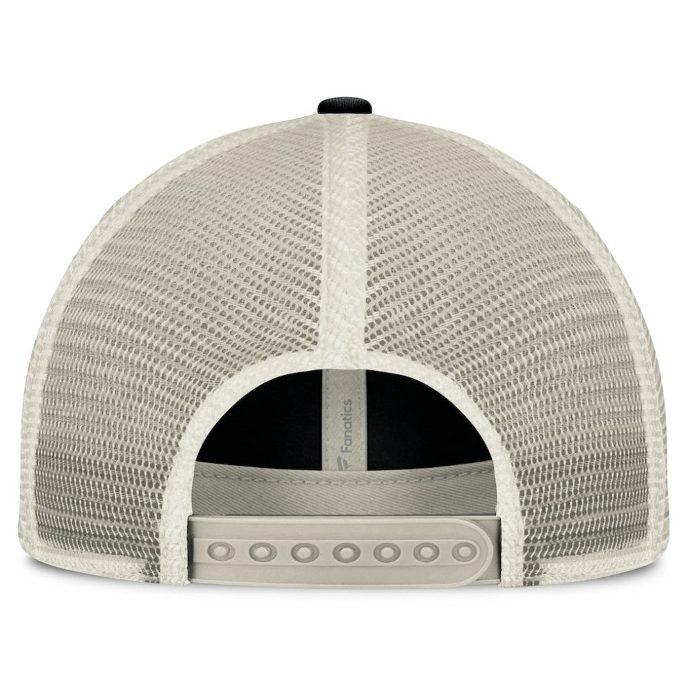 Chicago White Sox Fanatics  Heritage Stripe Trucker Adjustable Hat - Black/Natural Hats