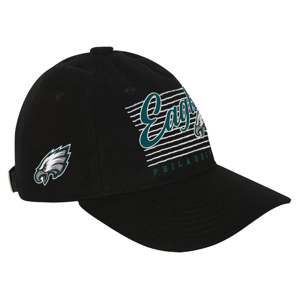 Philadelphia Eagles Youth Retro Wooly Adjustable Hat - Black Hats