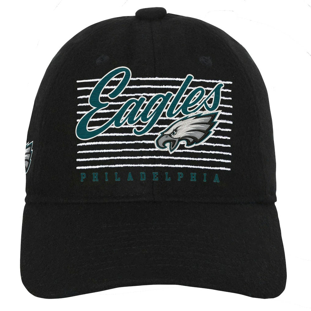 Philadelphia Eagles Youth Retro Wooly Adjustable Hat - Black Hats