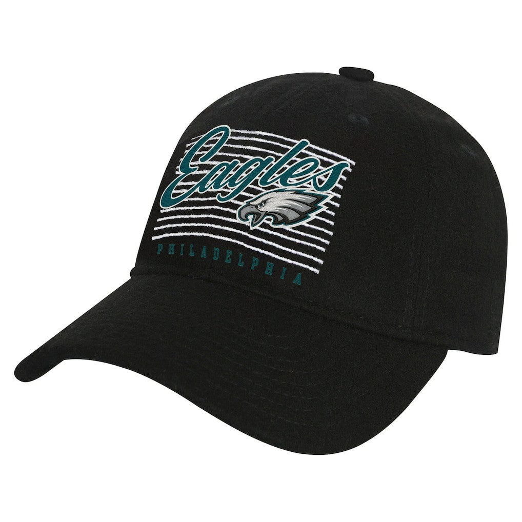 Philadelphia Eagles Youth Retro Wooly Adjustable Hat - Black Hats