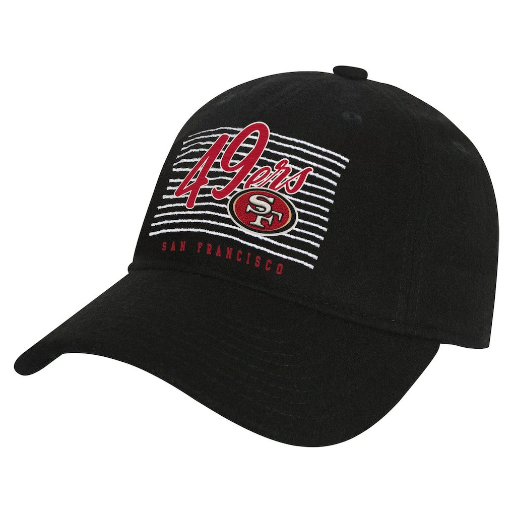 San Francisco 49ers Youth Retro Wooly Adjustable Hat - Black Hats