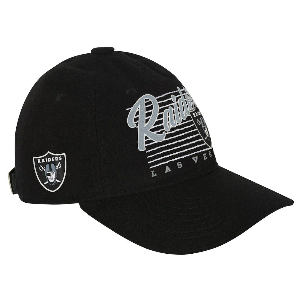 Las Vegas Raiders Youth Retro Wooly Adjustable Hat - Black Hats