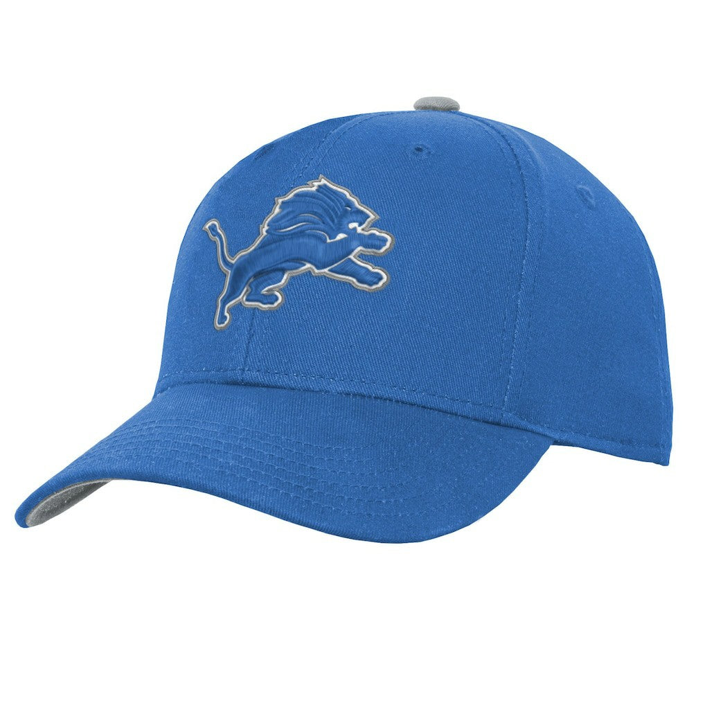 Detroit Lions Youth Team Pre-Curved Adjustable Hat - Blue Hats