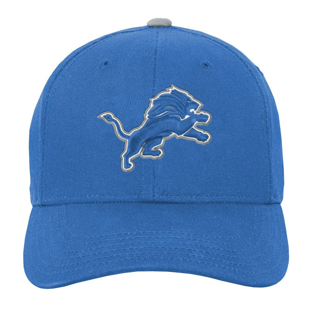 Detroit Lions Youth Team Pre-Curved Adjustable Hat - Blue Hats
