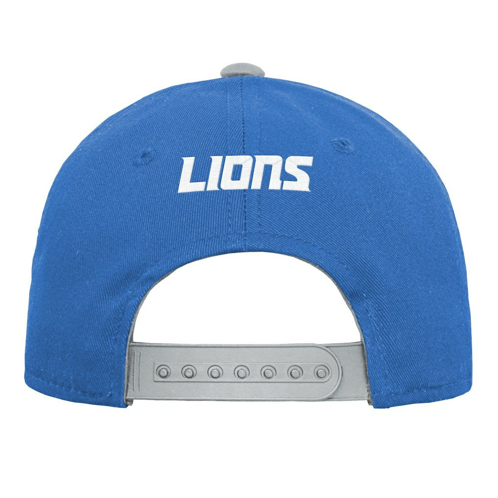 Detroit Lions Youth Team Pre-Curved Adjustable Hat - Blue Hats