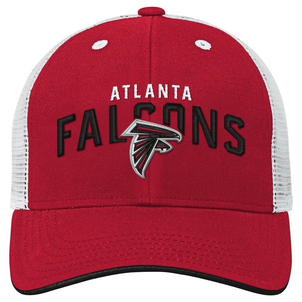 Atlanta Falcons Youth Core Lockup Trucker Adjustable Hat - Red Hats