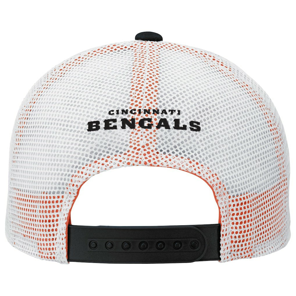 Cincinnati Bengals Youth Core Lockup Trucker Adjustable Hat - Black Hats