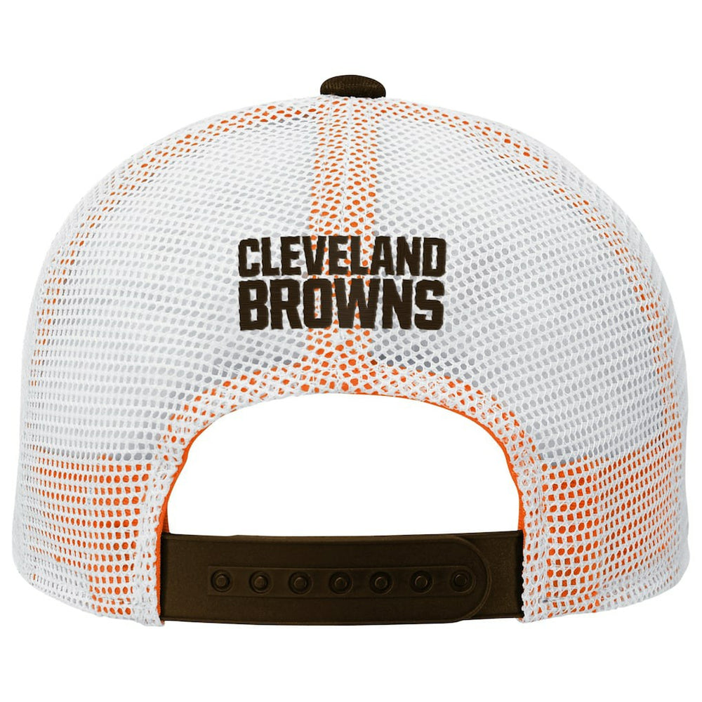 Cleveland Browns Youth Core Lockup Trucker Adjustable Hat - Brown Hats