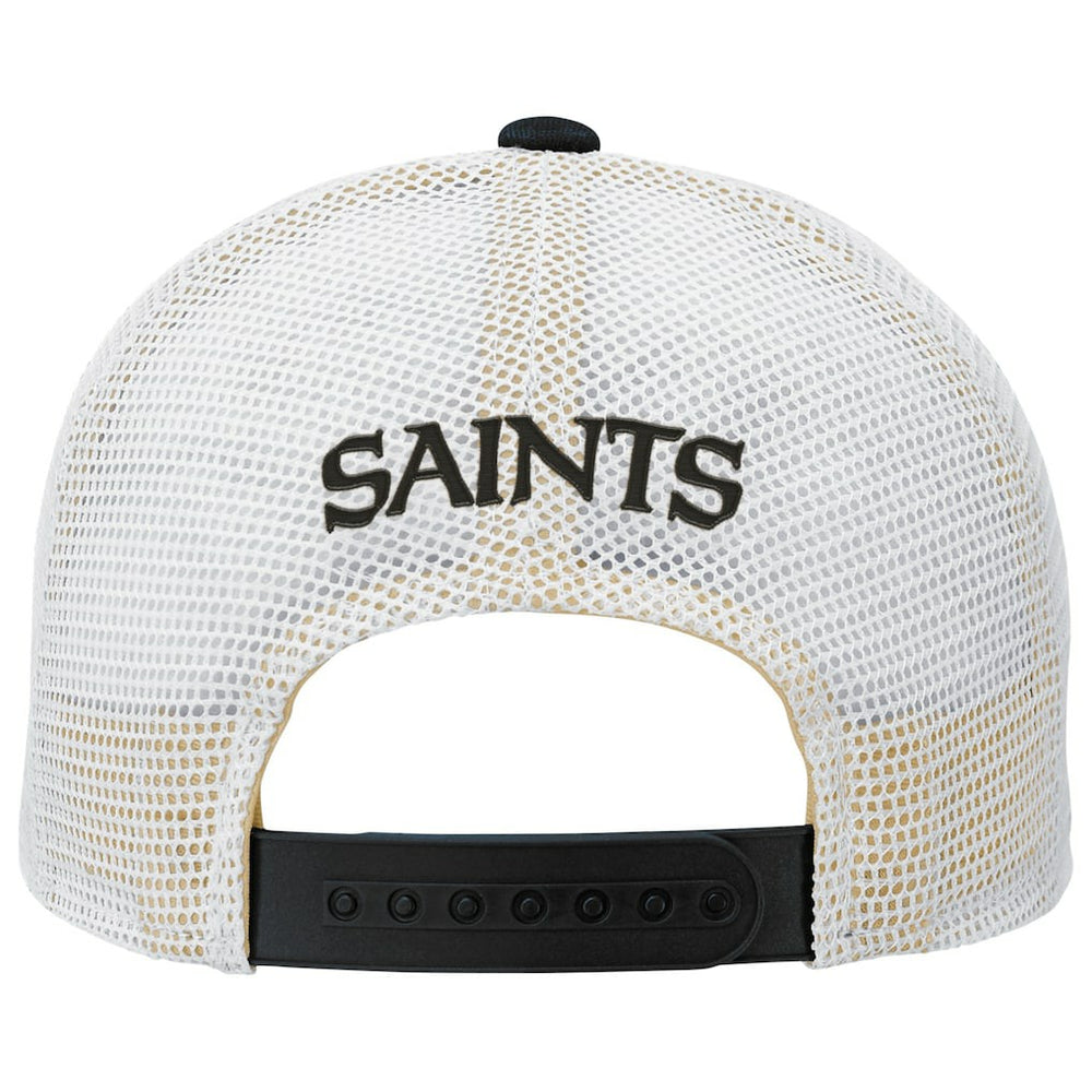 New Orleans Saints Youth Core Lockup Trucker Adjustable Hat - Black Hats