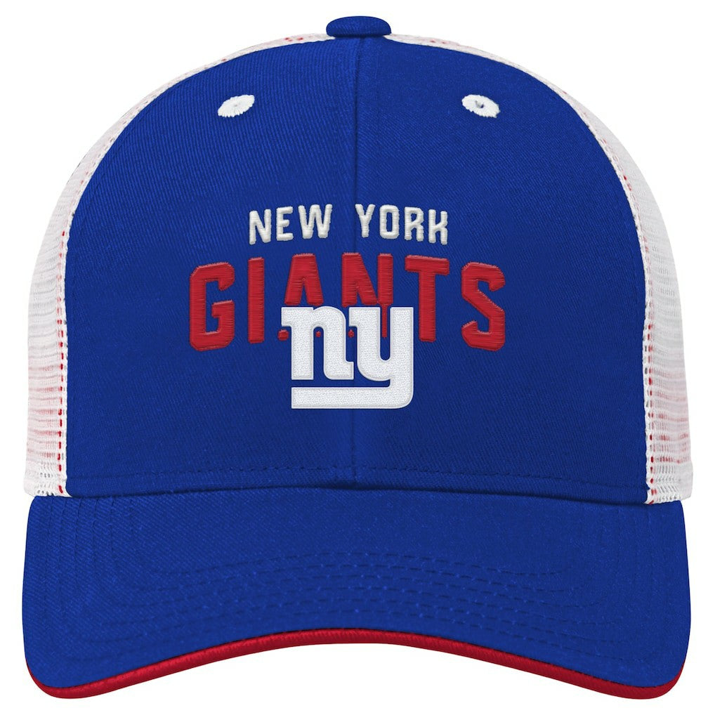 New York Giants Youth Core Lockup Trucker Adjustable Hat - Royal Hats