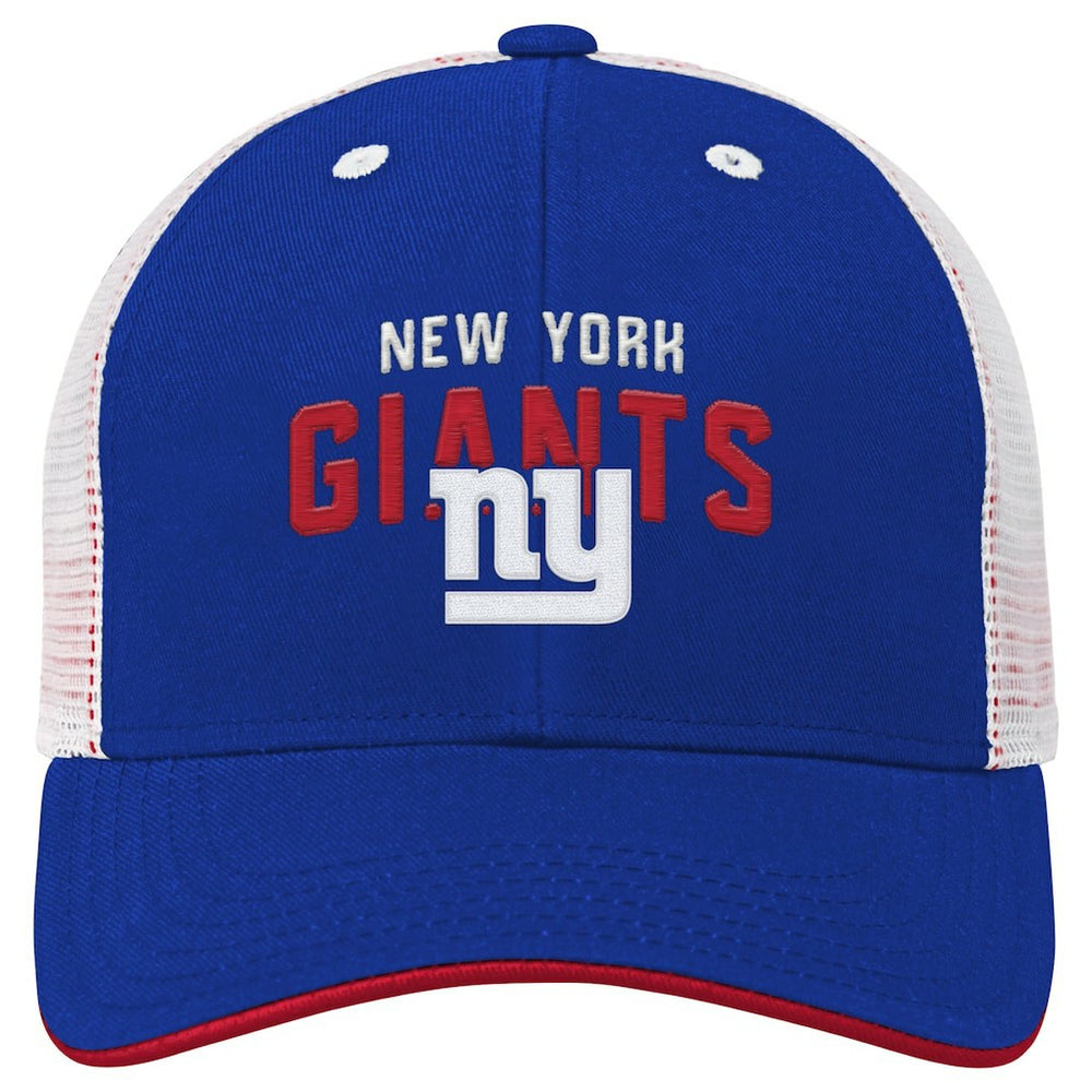 New York Giants Youth Core Lockup Trucker Adjustable Hat - Royal Hats