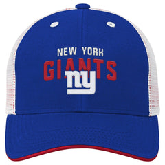 New York Giants Youth Core Lockup Trucker Adjustable Hat - Royal Hats