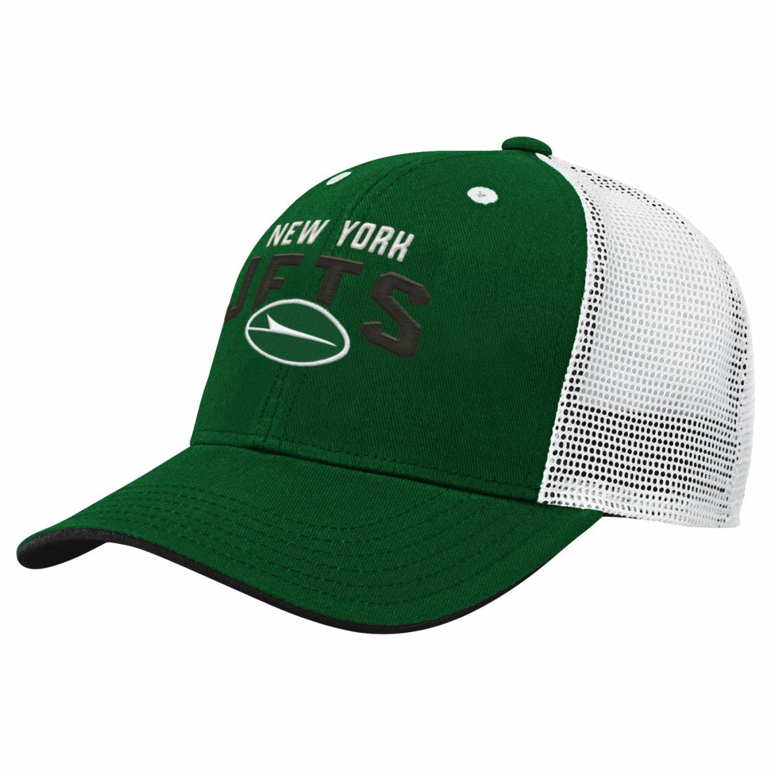 New York Jets Youth Core Lockup Trucker Adjustable Hat - Green Hats