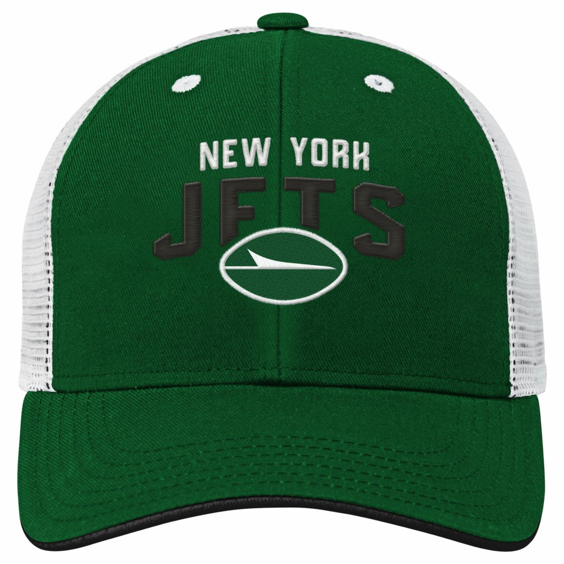 New York Jets Youth Core Lockup Trucker Adjustable Hat - Green Hats